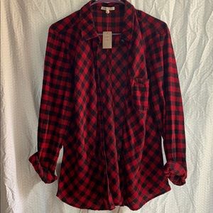 Black and red checkered flannel